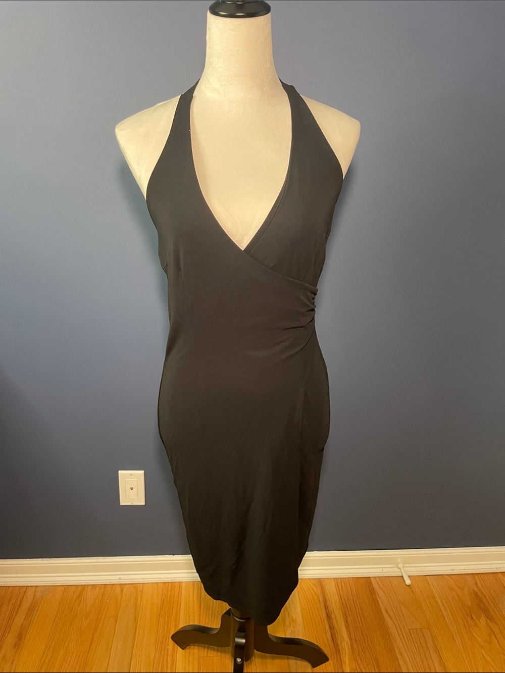 Express Black Halter Wrap Dress